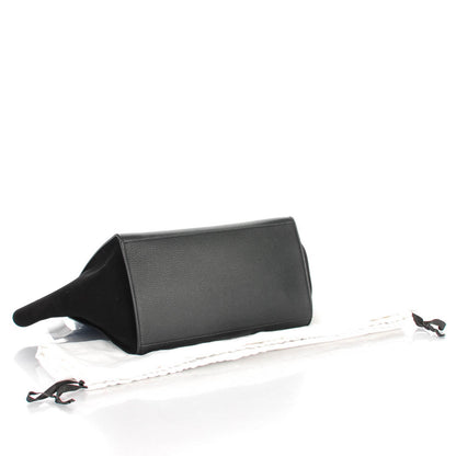 Celine Drummed Calfskin Suede Medium Trapeze Black 4 of 7