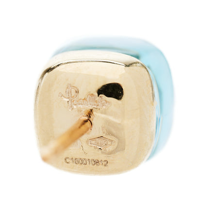 Pomellato 18K Rose Gold Blue Topaz Classic Nudo Stud Earrings 5 of 5
