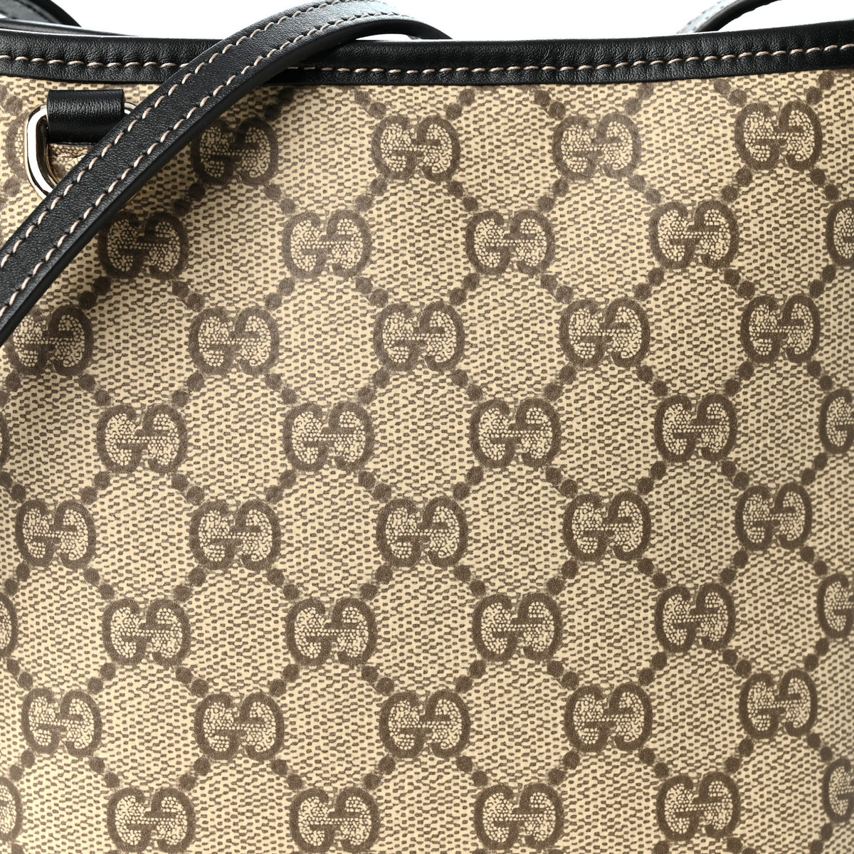 Gucci GG Supreme Monogram Emblem Nano Bucket Bag Black 7 of 9