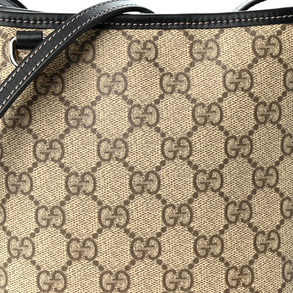 Gucci GG Supreme Monogram Emblem Nano Bucket Bag Black 7 of 9