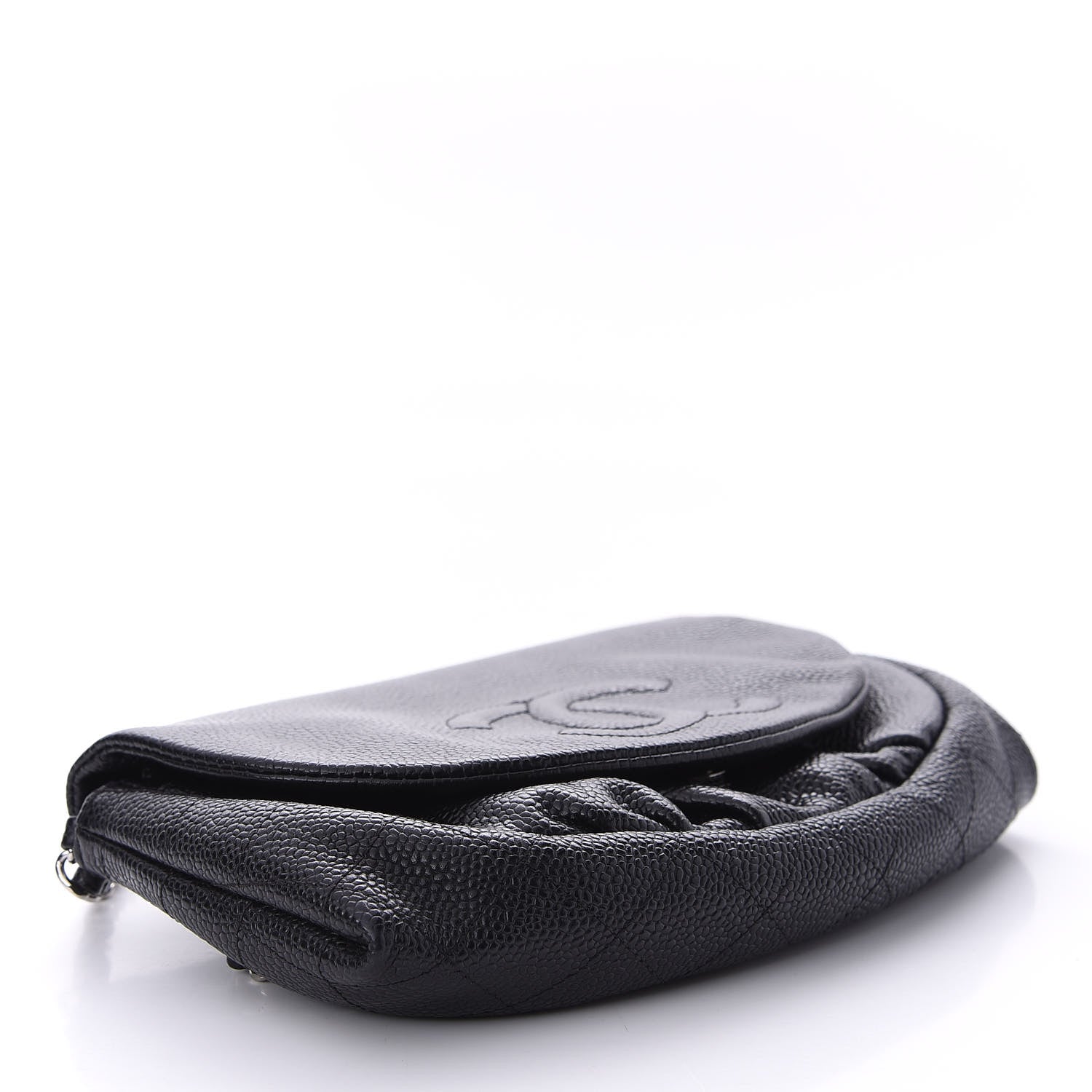 Chanel Caviar Half Moon Wallet On Chain WOC Black 4 of 11