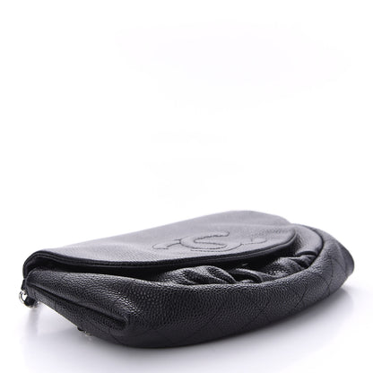Chanel Caviar Half Moon Wallet On Chain WOC Black 4 of 11
