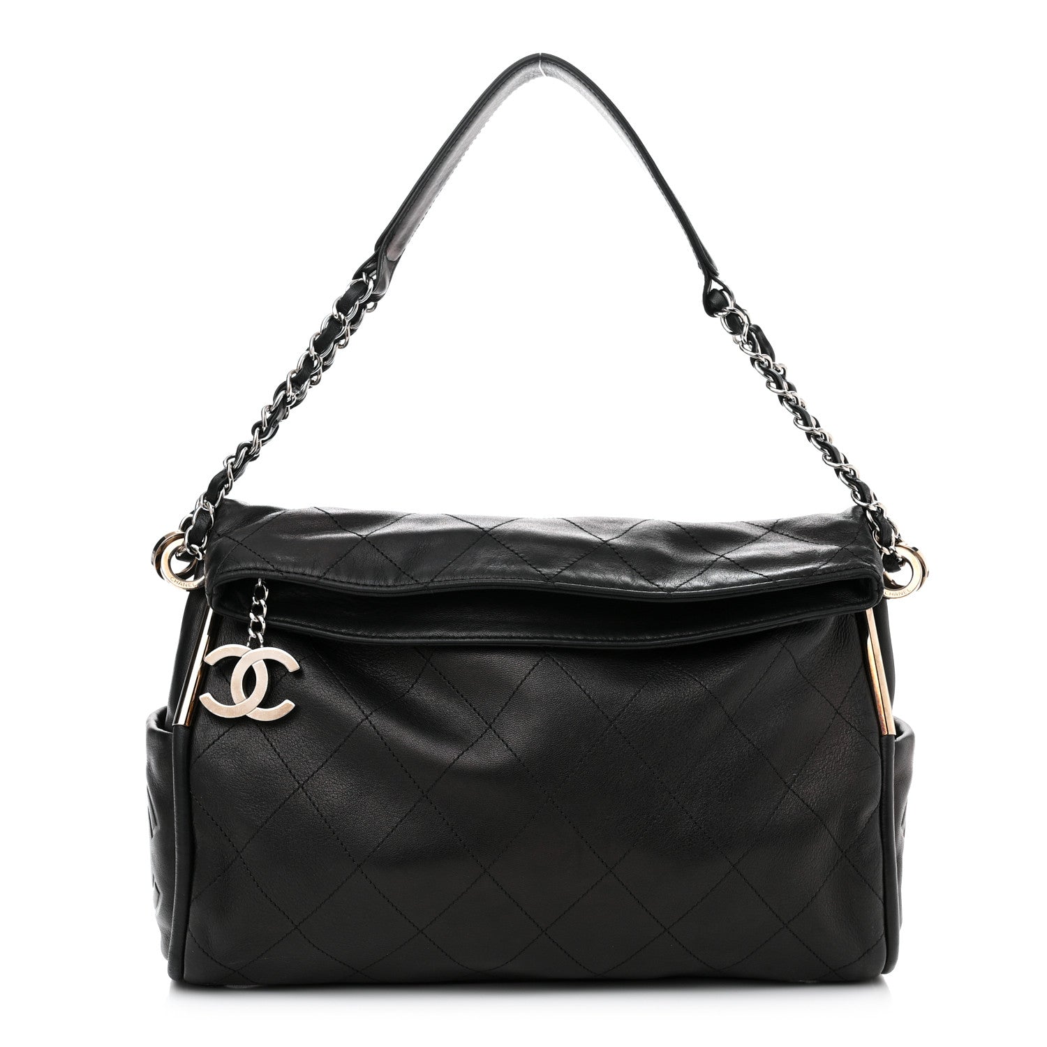Chanel Lambskin Stitched Medium Ultimate Soft Tote Black 1 of 13