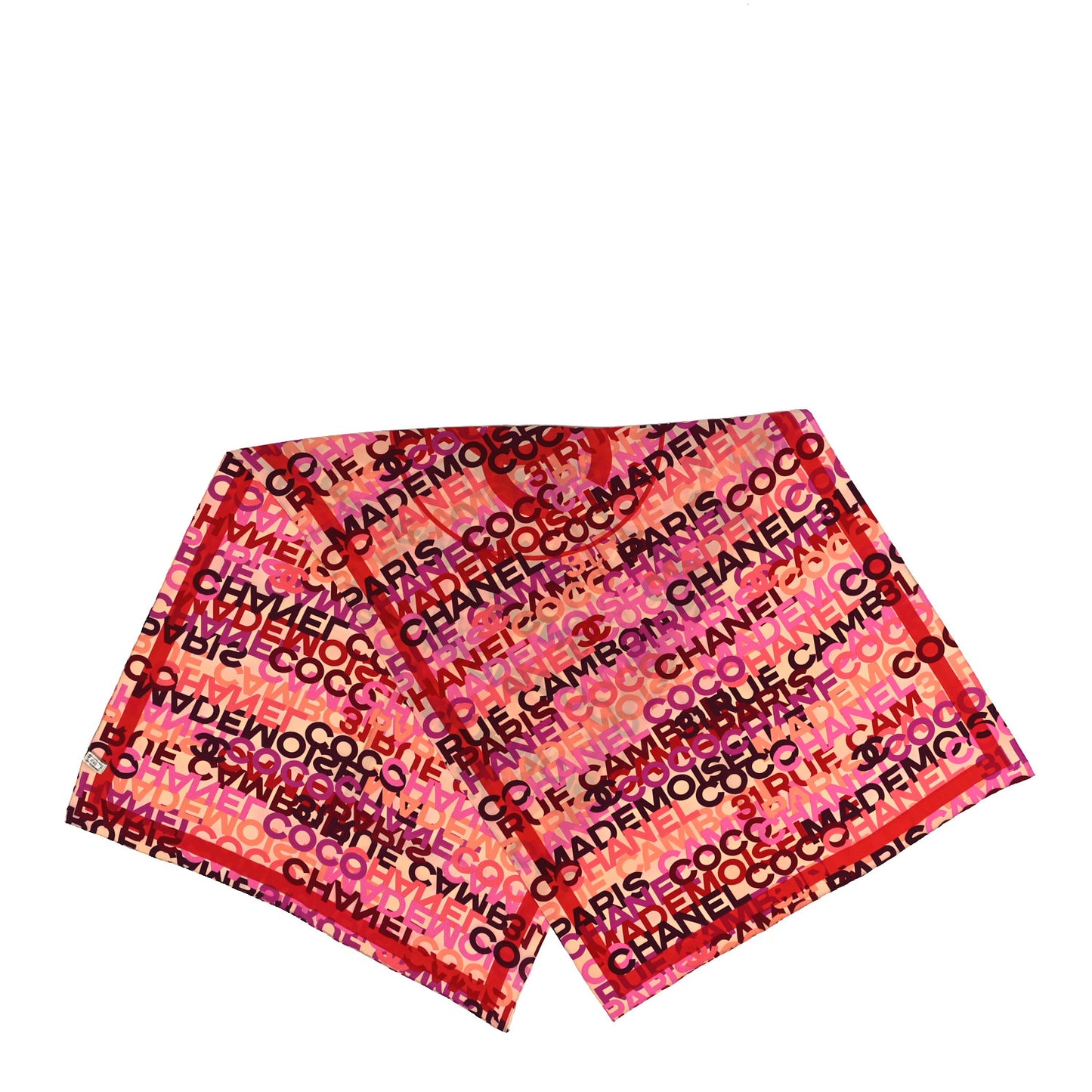 Silk CC Scarf Pink Multicolor