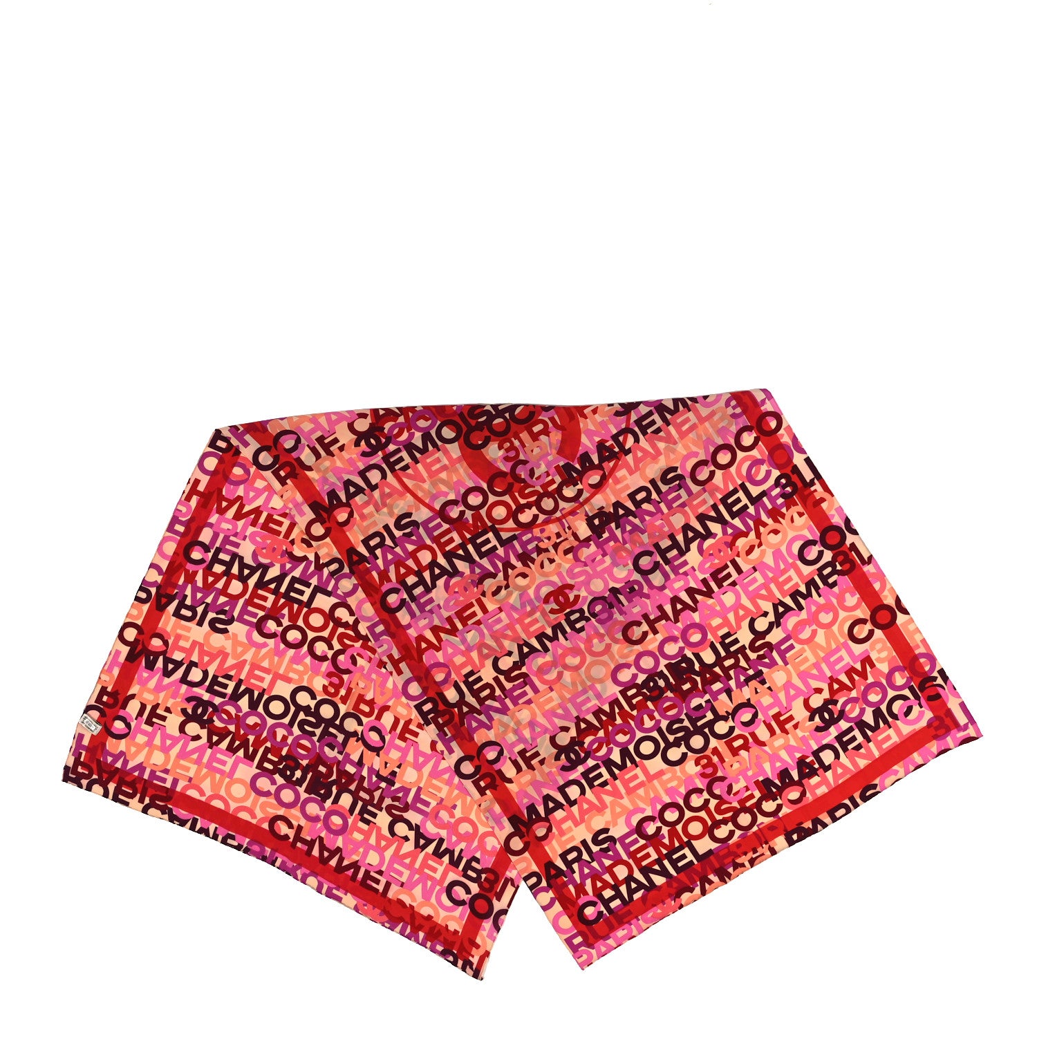 Chanel Silk CC Scarf Pink Multicolor 2 of 3