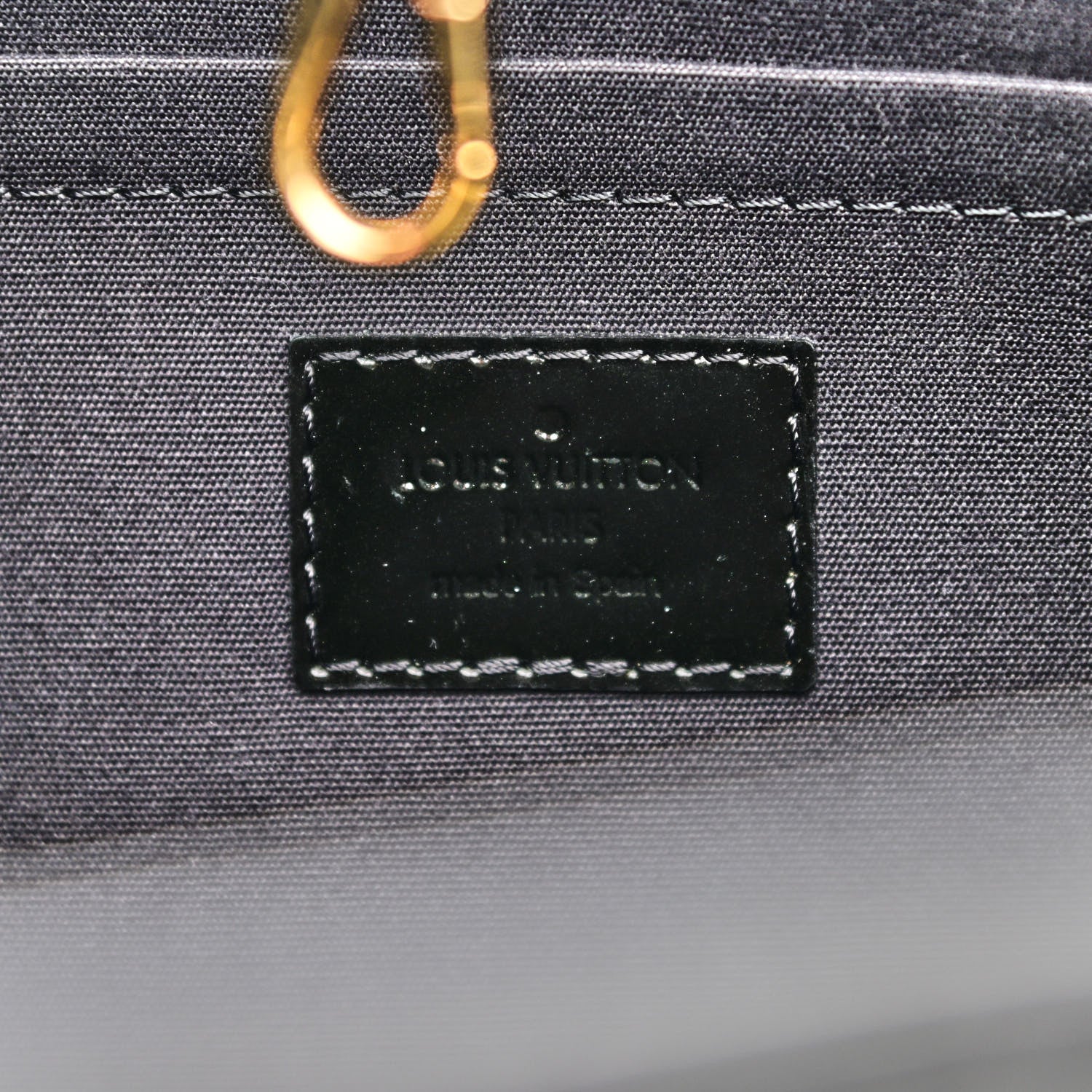 Louis Vuitton Vernis Montaigne MM Black 5 of 9