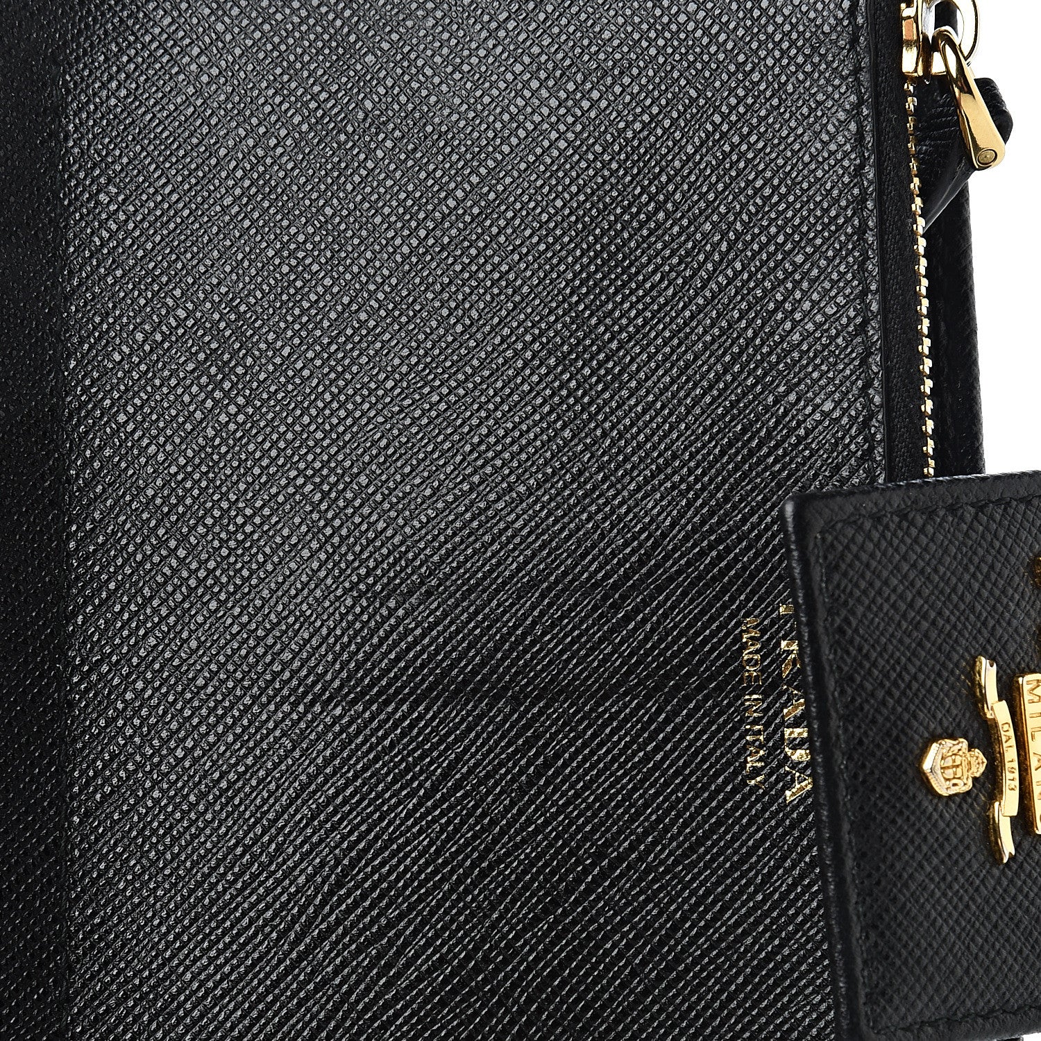 Prada Saffiano Metal Medium Wallet Black 8 of 11