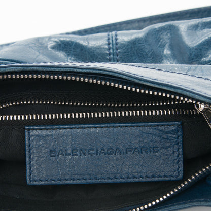 Balenciaga Agneau Giant 12 Silver Hardware Hip Bleu Mineral 7 of 8