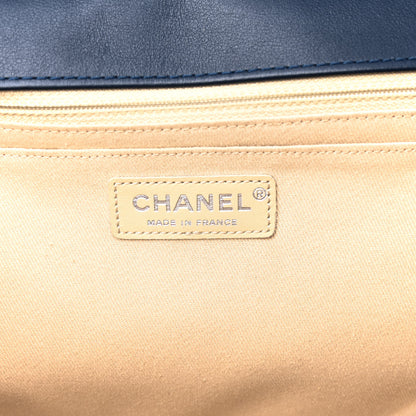 Chanel Calfskin Quilted In the Business Flap Dark Navy Blue 6 of 10