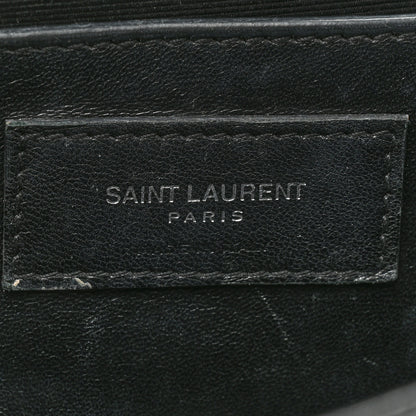 Saint Laurent Calfskin Medium Heart Bolts Monogram Kate Satchel Black 8 of 17
