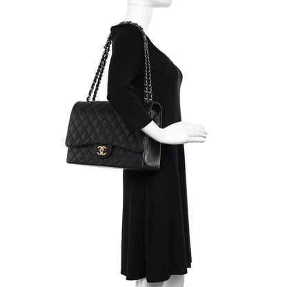 Chanel Caviar Quilted Maxi Double Flap Black 2 of 10