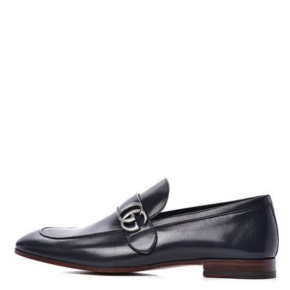 Gucci Goatskin Mens GG Loafers 10 Blue 1 of 9