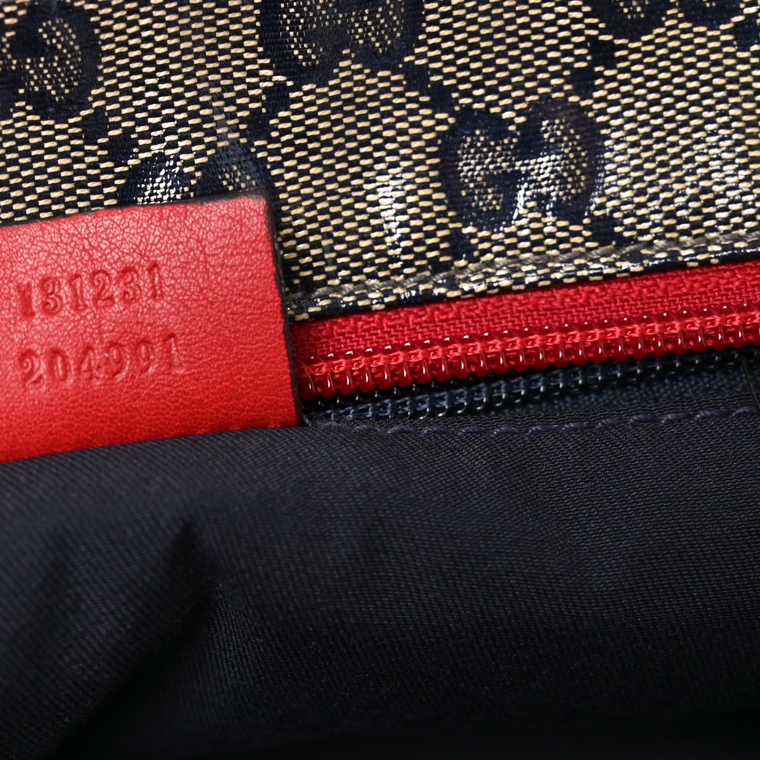 Gucci Crystal Monogram Large Web Handle Bucket Tote Red 7 of 12