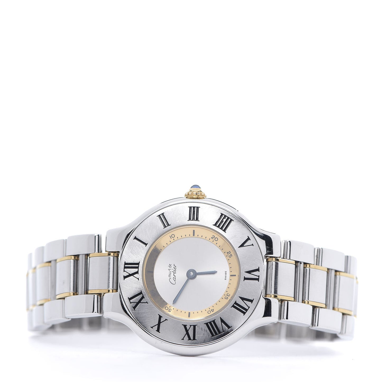 Stainless Steel 18K Yellow Gold 31mm Must De 21 Quartz Watch