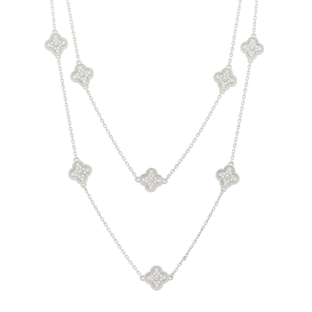 18K Yellow Gold Mother of Pearl Sweet Alhambra Pendant Necklace
