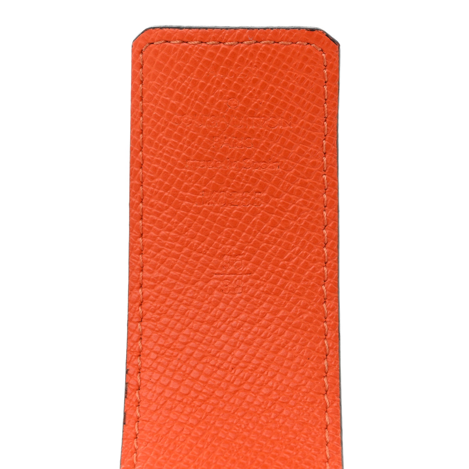Louis Vuitton Calfskin Monogram 40mm LV Reversible Belt 95 38 Orange 4 of 8