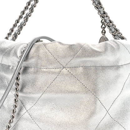 Chanel Metallic Lambskin Quilted Mini Chanel 22 Silvery 8 of 10
