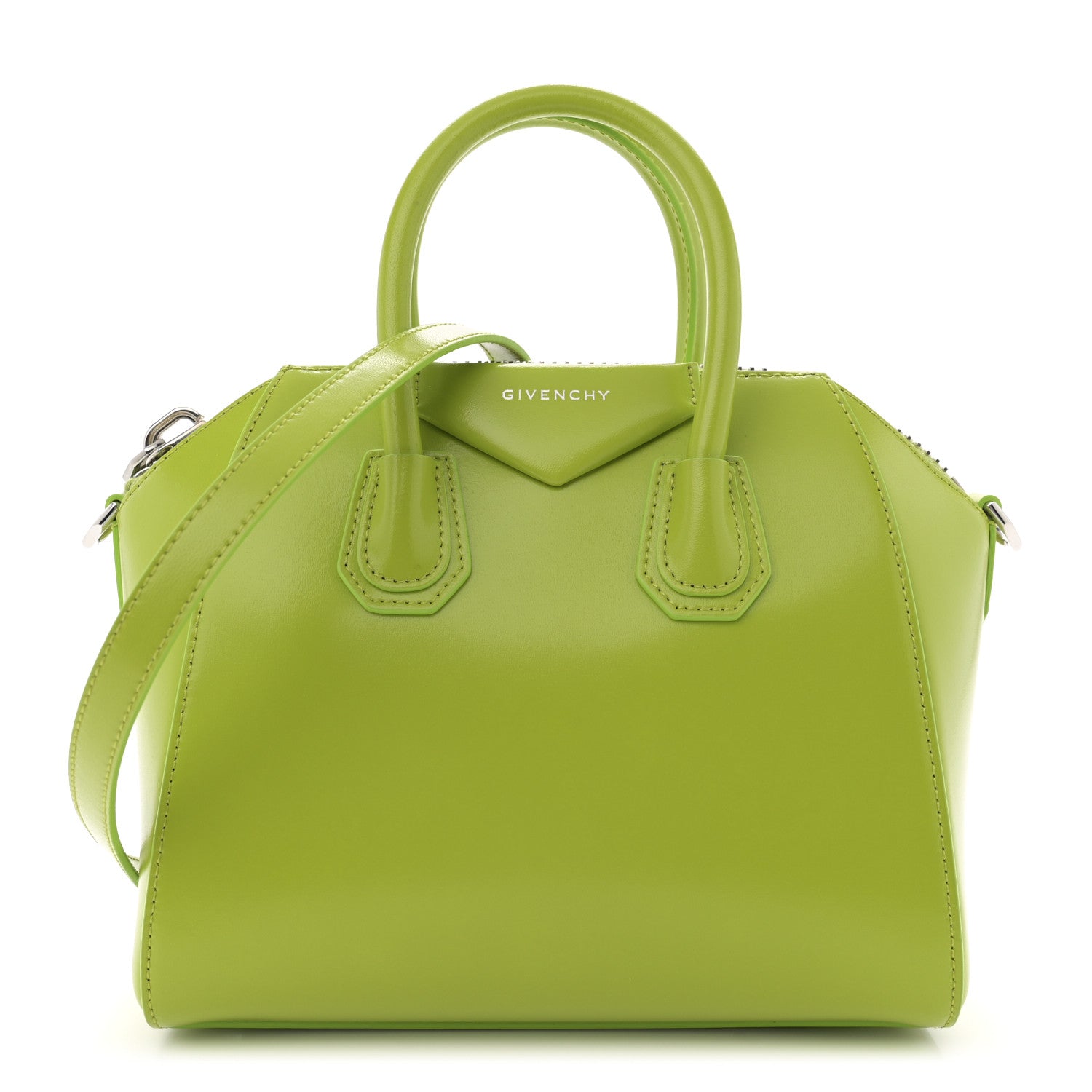 Givenchy Shiny Lord Calfskin Mini Antigona Citrus Green 1 of 11