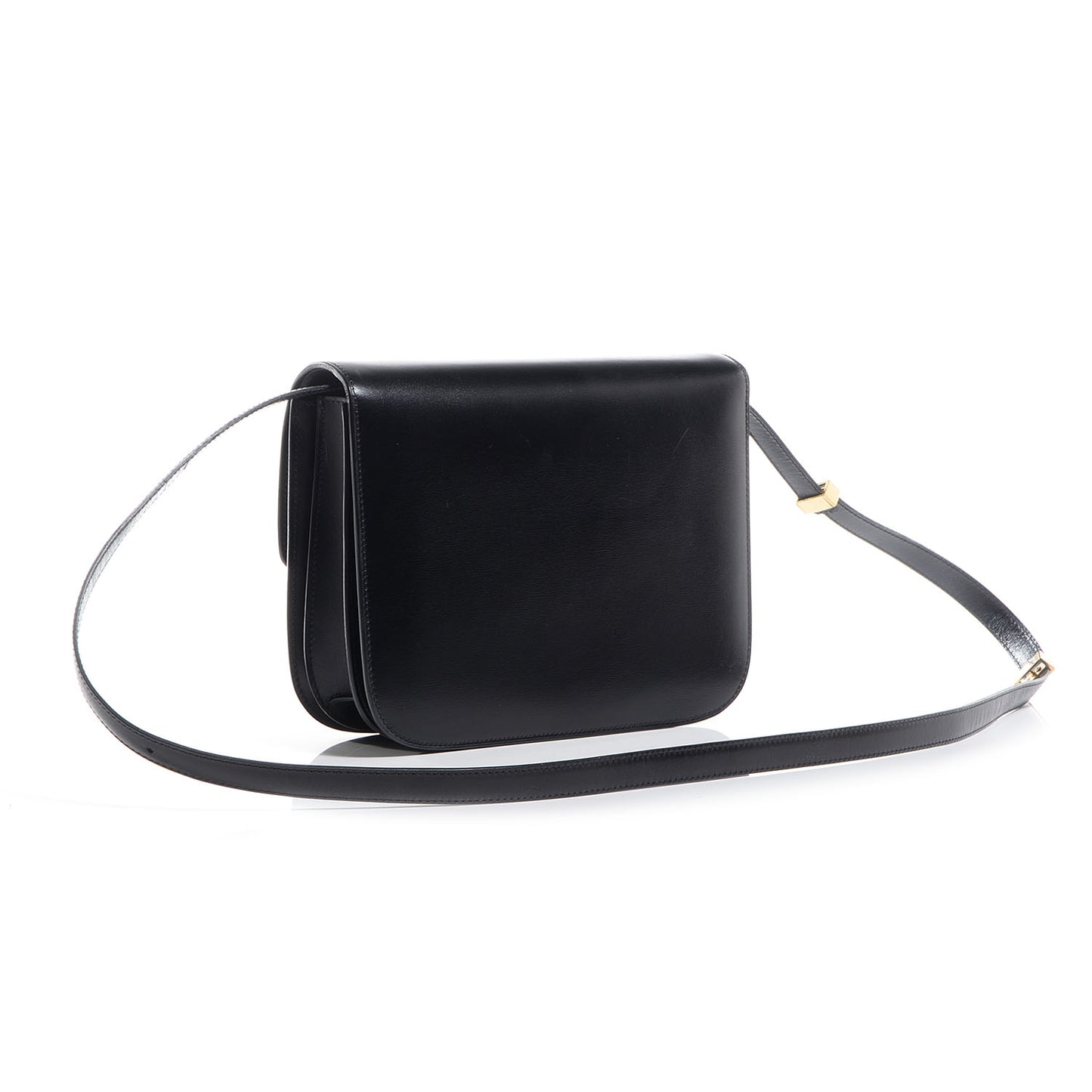Box Calfskin Medium Classic Box Flap Bag Black