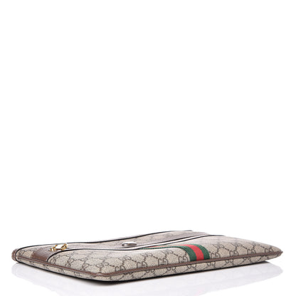 Gucci GG Supreme Monogram Large Ophidia Pouch Clutch Brown 4 of 9