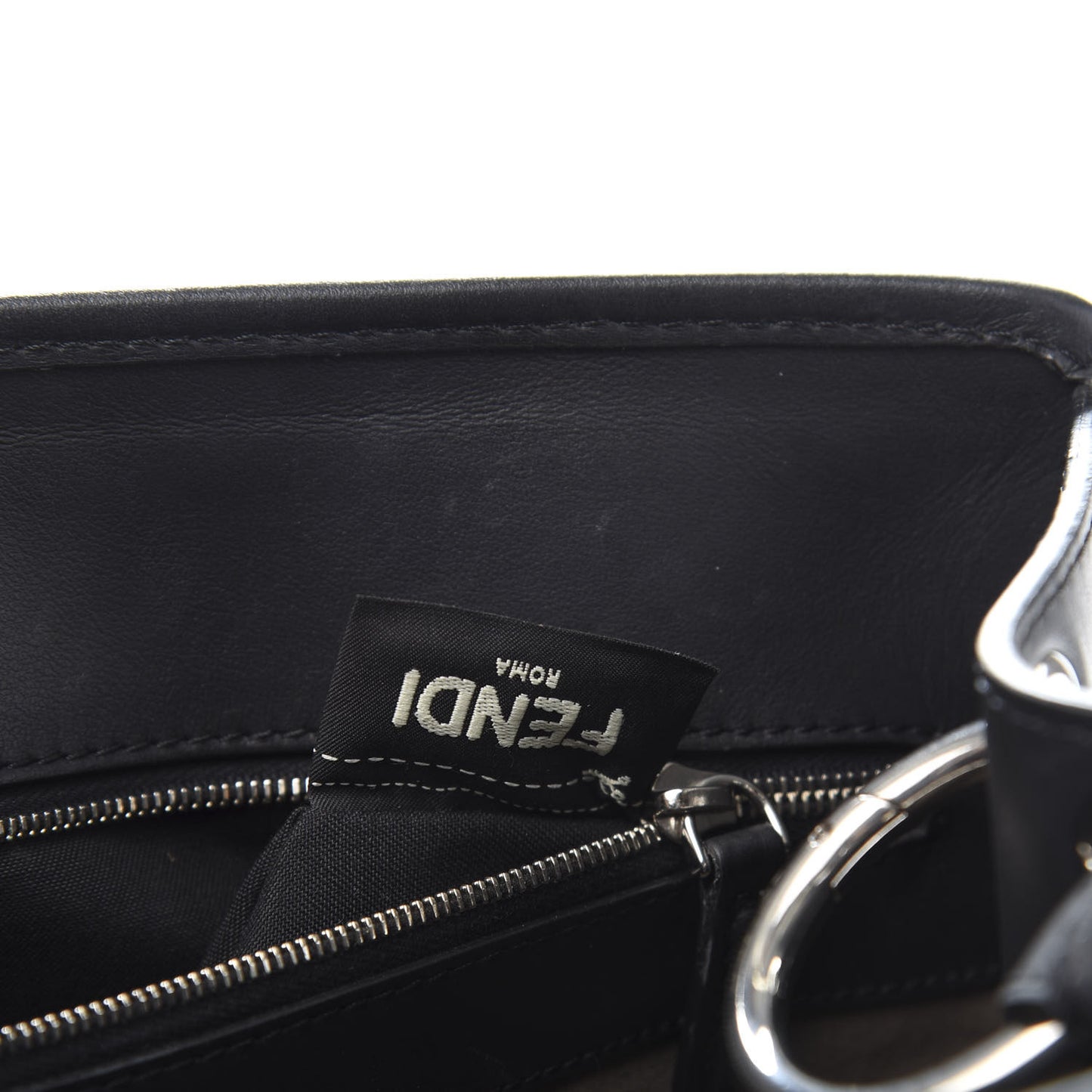 Vitello Century Opaco F is Fendi Regular Runaway Satchel Black