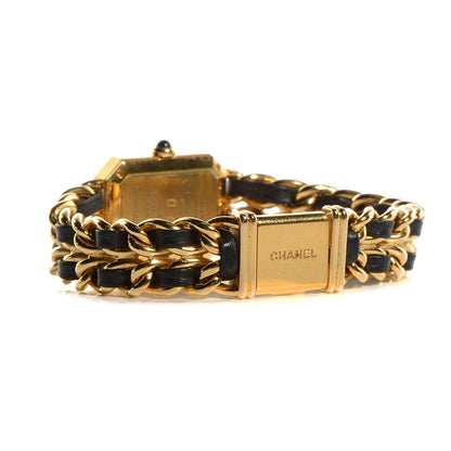 Chanel Stainless Steel Lambskin 20mm Chain Premiere Quartz Watch Gold L 3 of 6