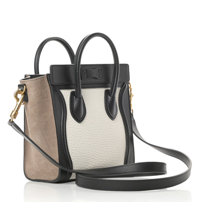 Celine Bullhide Calfskin Nano Tri-Color Luggage White 3 of 13