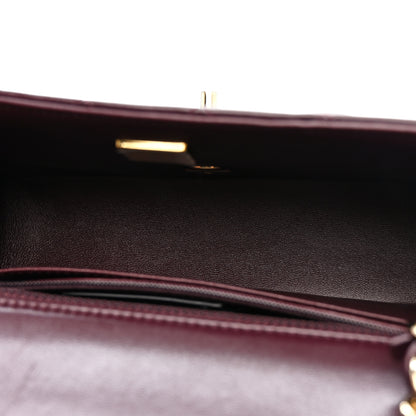 Chanel Lambskin Quilted Mini Rectangular Flap Burgundy Burgundy 5 of 12