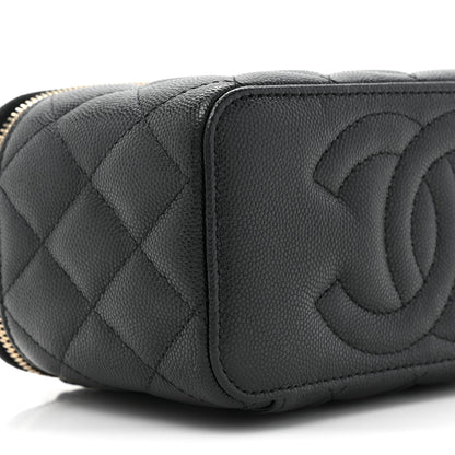 Chanel Caviar Quilted Small Vanity Case With Chain Black 10 of 11