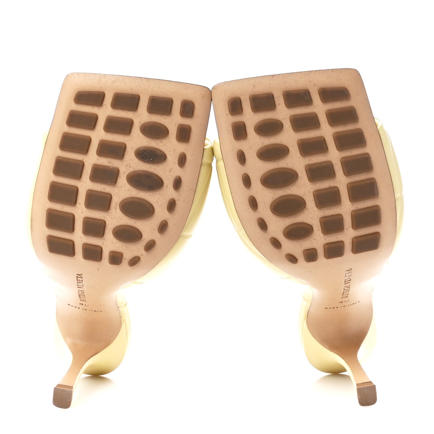Nappa Quilted Rubber Lido Mule Sandals 40 Moon Beam
