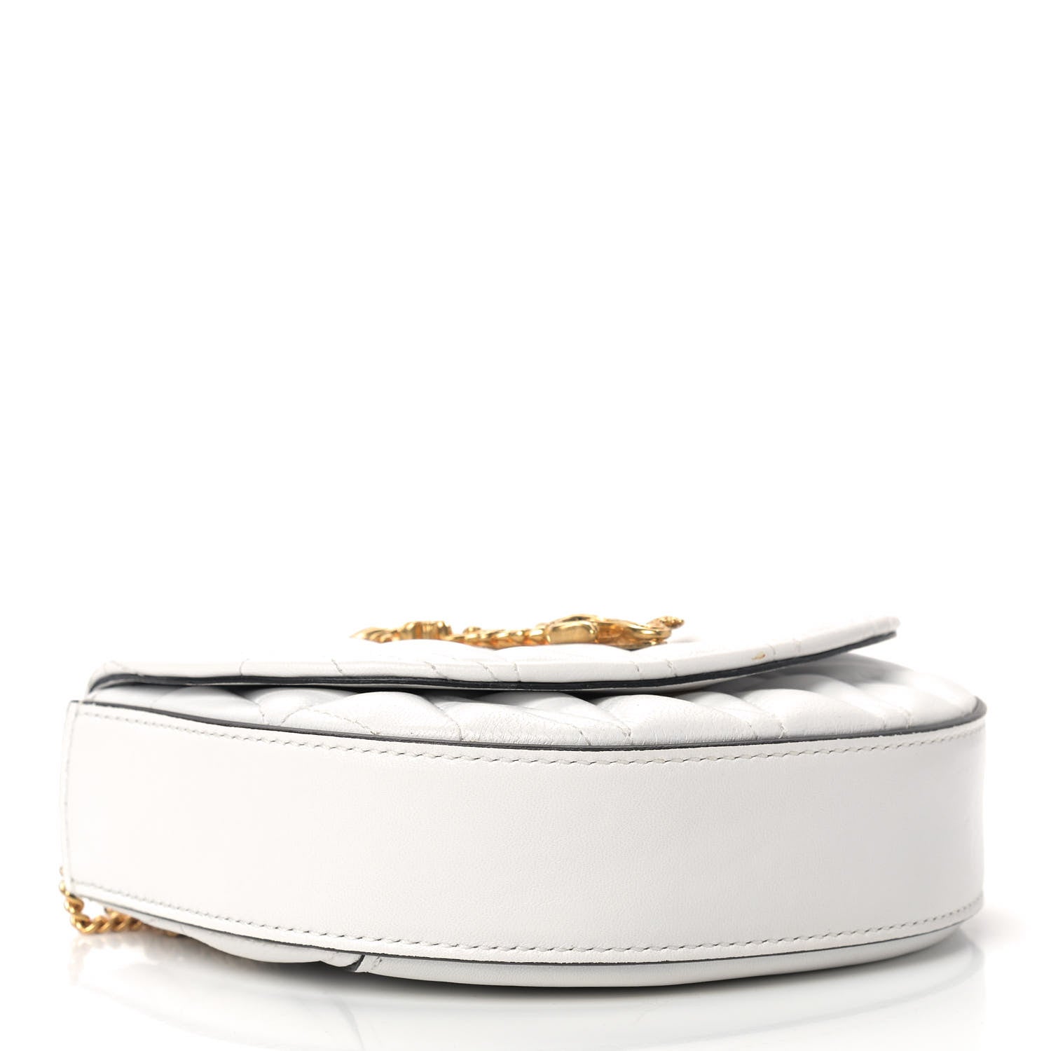 Versace Nappa Quilted Virtus Belt Bag Optical White 3 of 7