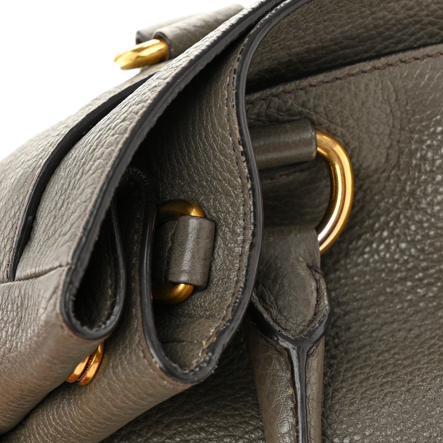 Prada Vitello Daino Tote Dark Green 19 of 19