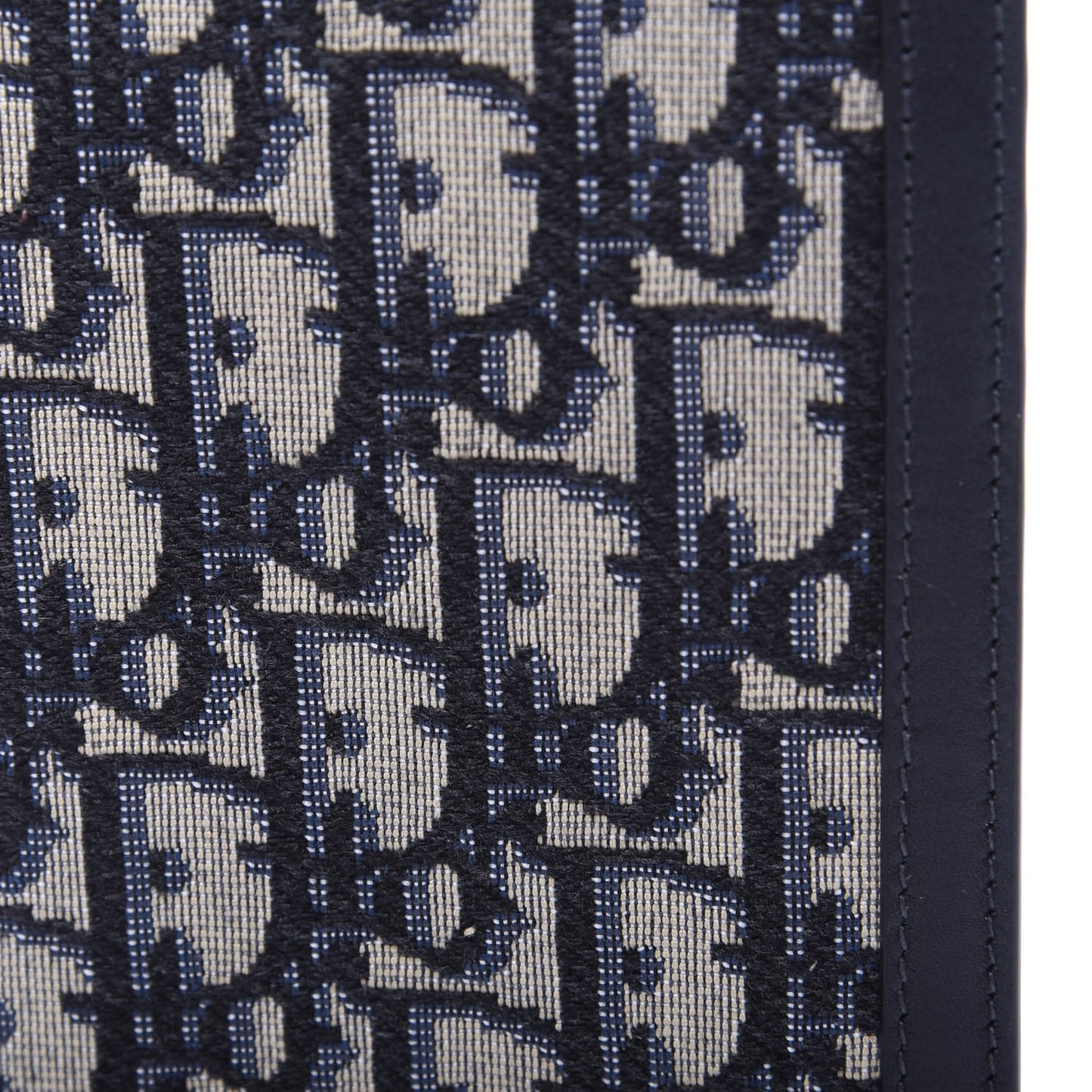 Calfskin Oblique Passport Holder Blue