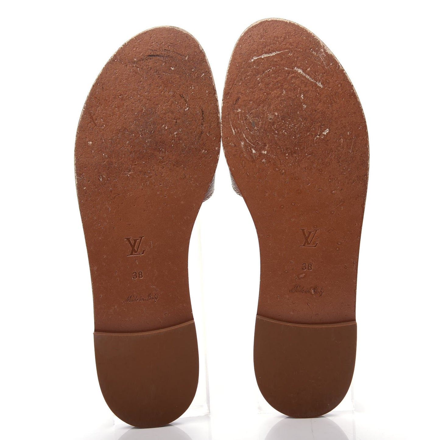 Calfskin Lock It Flat Mule 38 Cognac