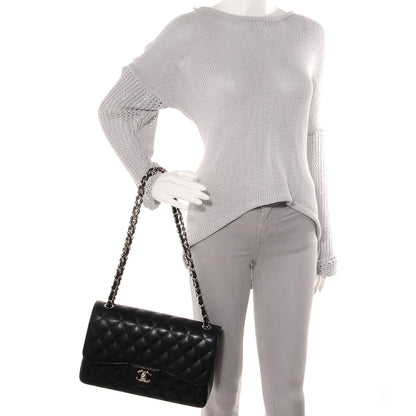 Chanel Caviar Quilted Jumbo Double Flap Black 2 of 9