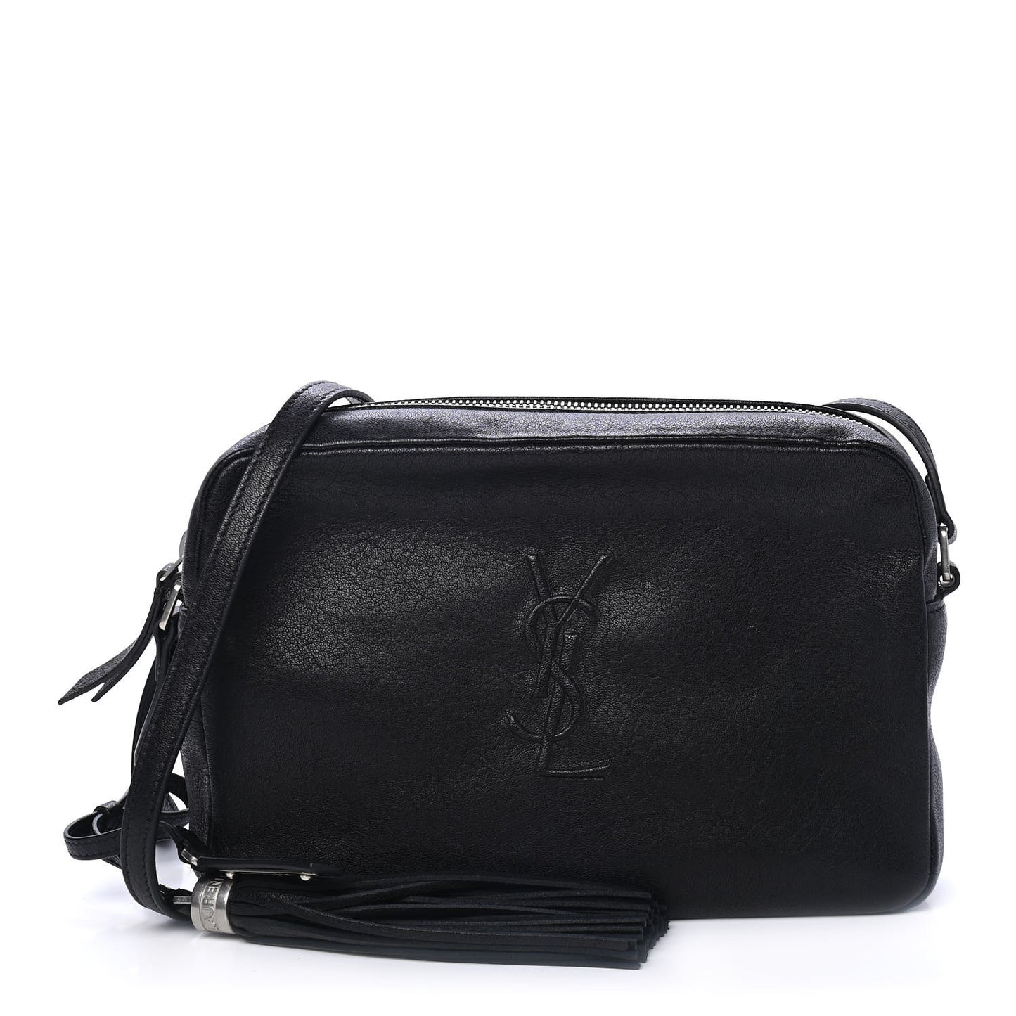 Lambskin Monogram Small Lou Camera Bag Black