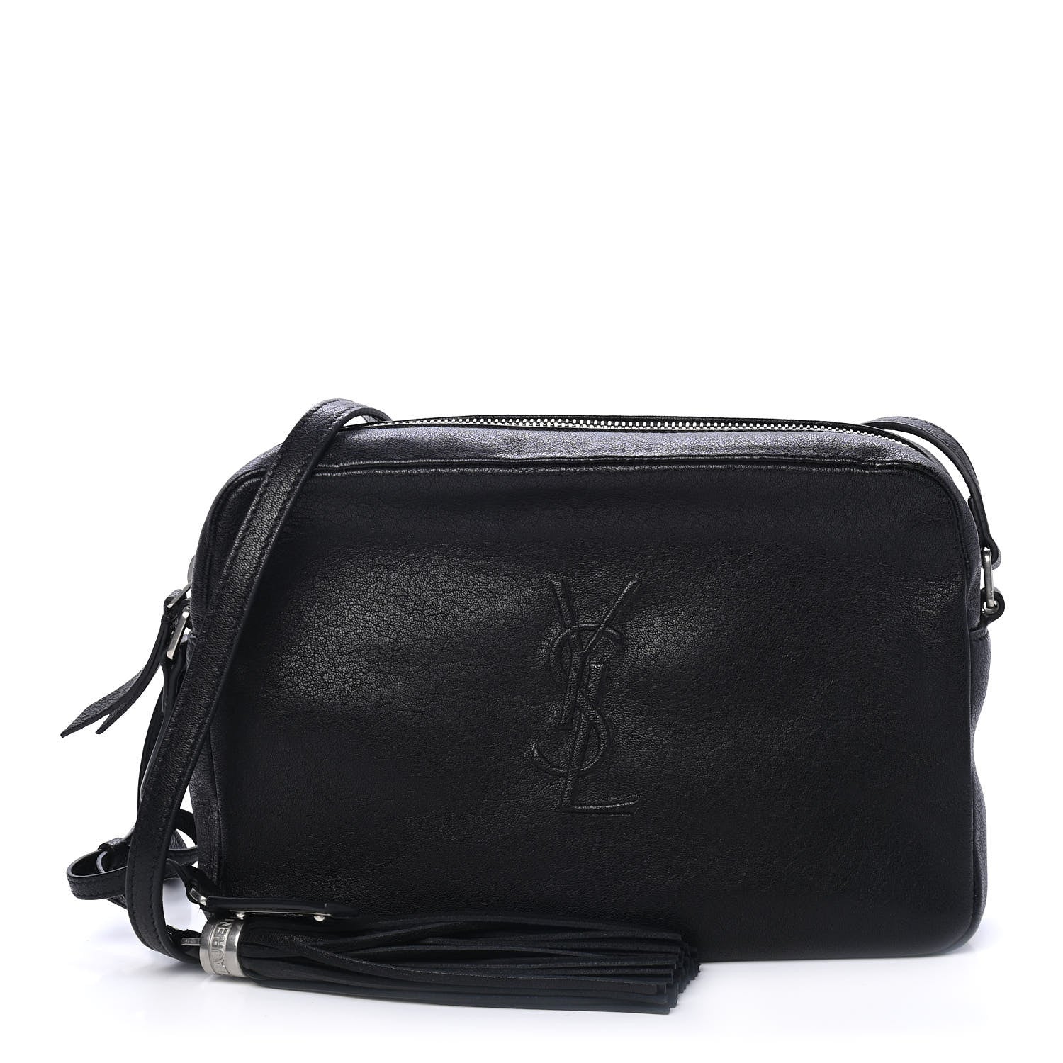 Saint Laurent Lambskin Monogram Small Lou Camera Bag Black 1 of 4