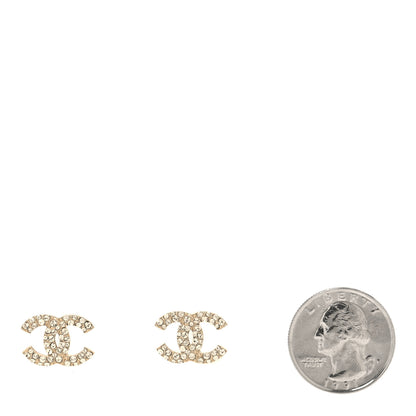 Chanel Crystal CC Earrings Gold 2 of 5