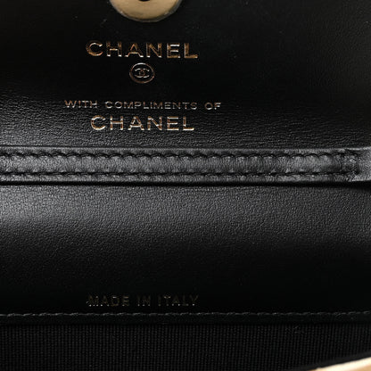 Chanel Canvas Check Flag Printed CC Clutch With Chain Beige Multicolor 7 of 11