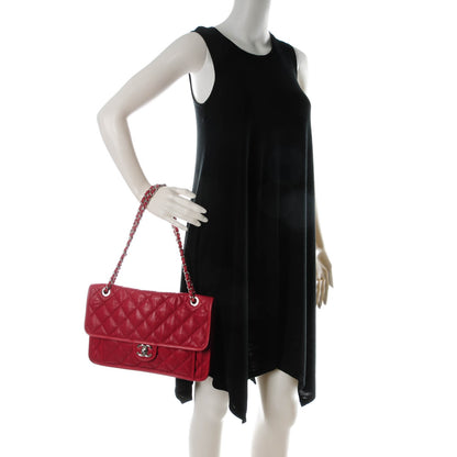 Chanel Caviar Quilted Large French Riviera Flap Red 5 of 12