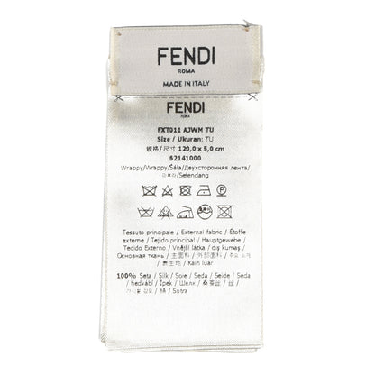 Fendi Silk Wrappy Scarf Cream Mogano 4 of 4