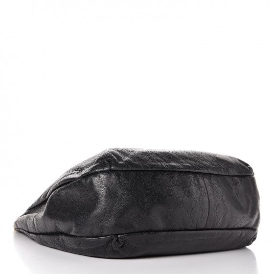 Guccissima Large New Ladies Web Hobo Black