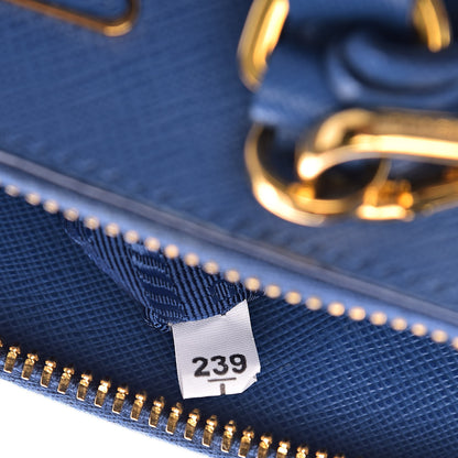 Prada Saffiano Lux Small Promenade Tote Azzurro 7 of 10