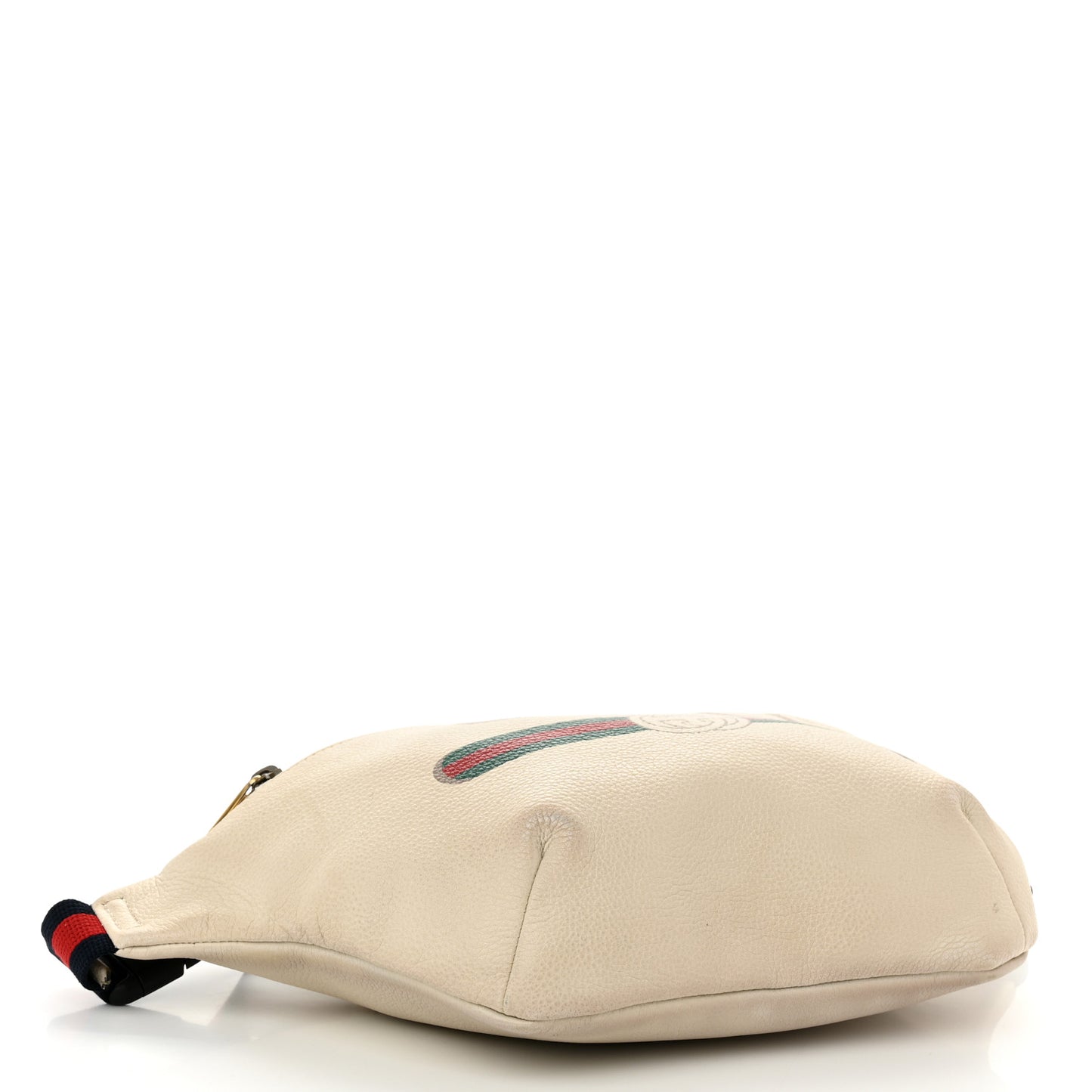 Grained Calfskin Logo Belt Bag White