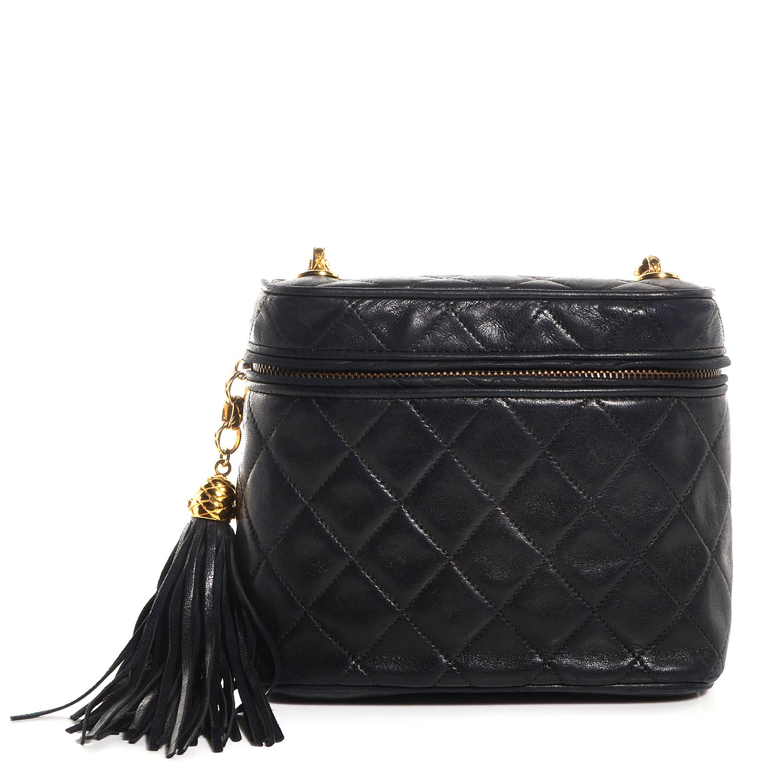 Chanel Lambskin CC Tassel Shoulder Bag Black 1 of 7