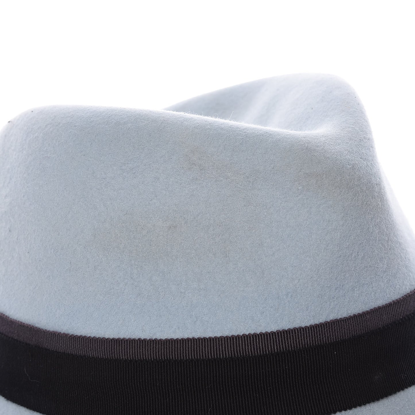 Rabbit Fur Felt CC Fedora Hat M Light Blue