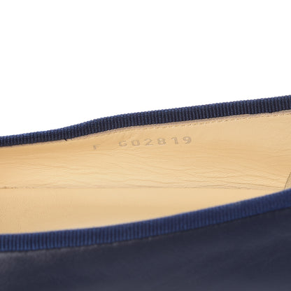 Chanel Lambskin CC Cap Toe Ballerina Flats 36 Navy 10 of 14