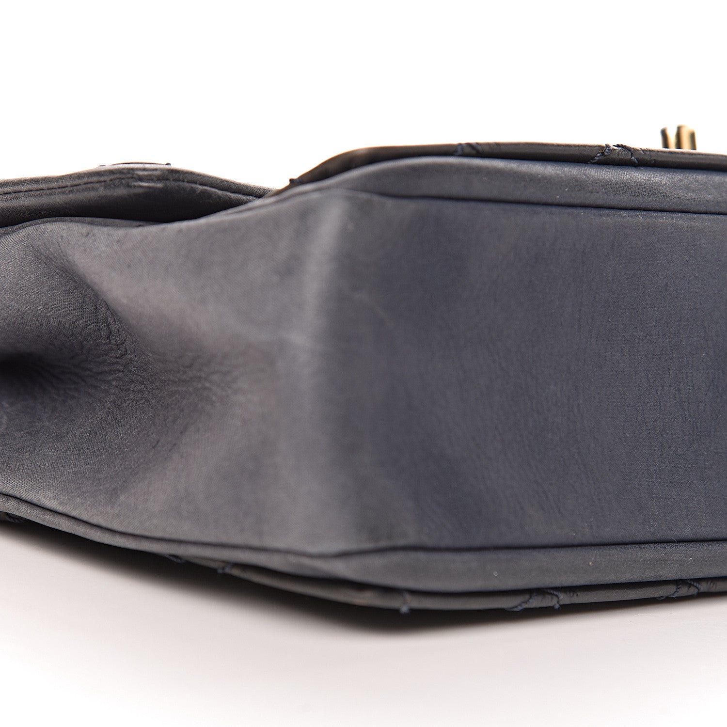 Chanel Calfskin Stitched Two Tone Flap Blue 20 of 23