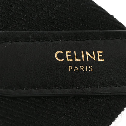 Celine Jacquard Wool Logo Short Strap Black Beige 3 of 4
