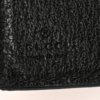 Gucci Calfskin Boar Effect GG Marmont Card Case Black 6 of 9
